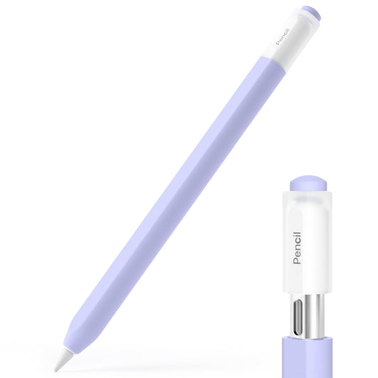 For Apple Pencil (USB-C) Transparent Jelly Stylus Protective Cover(Purple) - Pencil Accessories by PMC Jewellery | Online Shopping South Africa | PMC Jewellery | Buy Now Pay Later Mobicred