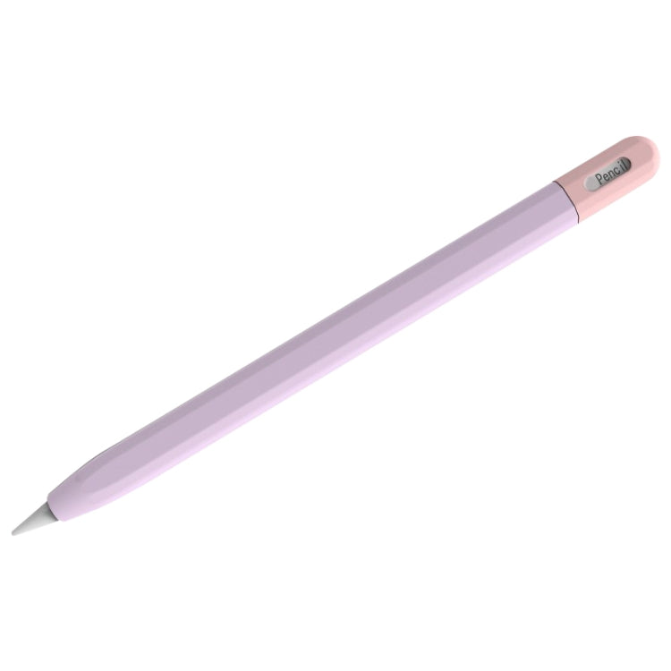 For Apple Pencil (USB-C) Stylus Pen Protective Cover with Nib Cover(Purple+Pink) - Pencil Accessories by PMC Jewellery | Online Shopping South Africa | PMC Jewellery | Buy Now Pay Later Mobicred