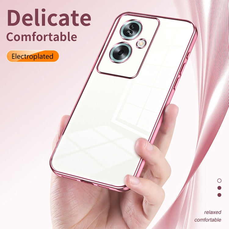 For OPPO A79 5G / A2 Transparent Plating Fine Hole Phone Case(Purple) - free shipping - PMC TechLife - Order now!