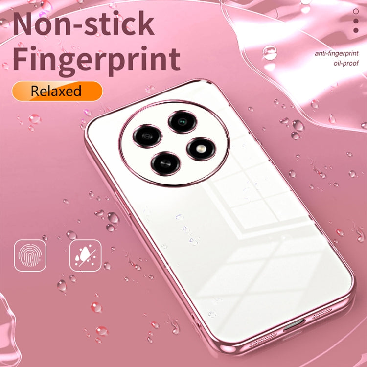 For OPPO A2 Pro Transparent Plating Fine Hole Phone Case(Pink) - A2 Pro Cases by PMC Jewellery | Online Shopping South Africa | PMC Jewellery | Buy Now Pay Later Mobicred