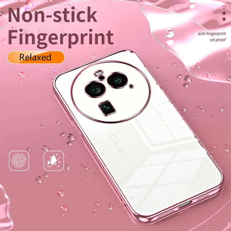 For OPPO Find X6 Pro Transparent Plating Fine Hole Phone Case(Gold) - OPPO Cases by PMC TechLife | Online Shopping South Africa | PMC TechLife | Buy Now Pay Later Mobicred
