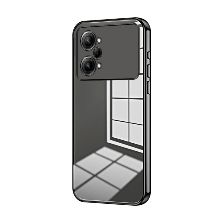 For OPPO K10 Pro Transparent Plating Fine Hole Phone Case(Black) - OPPO Cases by PMC TechLife | Online Shopping South Africa | PMC TechLife | Buy Now Pay Later Mobicred