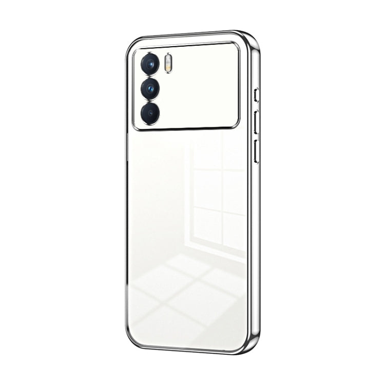 For OPPO K9 Pro Transparent Plating Fine Hole Phone Case(Silver) - OPPO Cases by PMC TechLife | Online Shopping South Africa | PMC TechLife | Buy Now Pay Later Mobicred