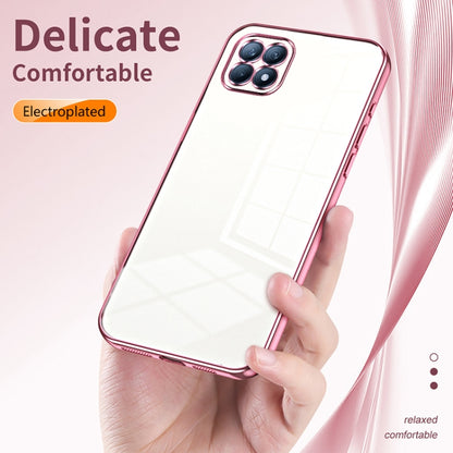 For OPPO Reno4 SE Transparent Plating Fine Hole Phone Case(Purple) - OPPO Cases by PMC Jewellery | Online Shopping South Africa | PMC Jewellery | Buy Now Pay Later Mobicred