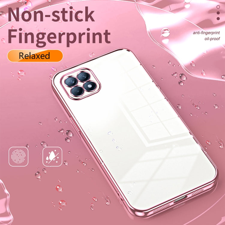 For OPPO Reno4 SE Transparent Plating Fine Hole Phone Case(Silver) - free shipping - PMC TechLife - Order now!