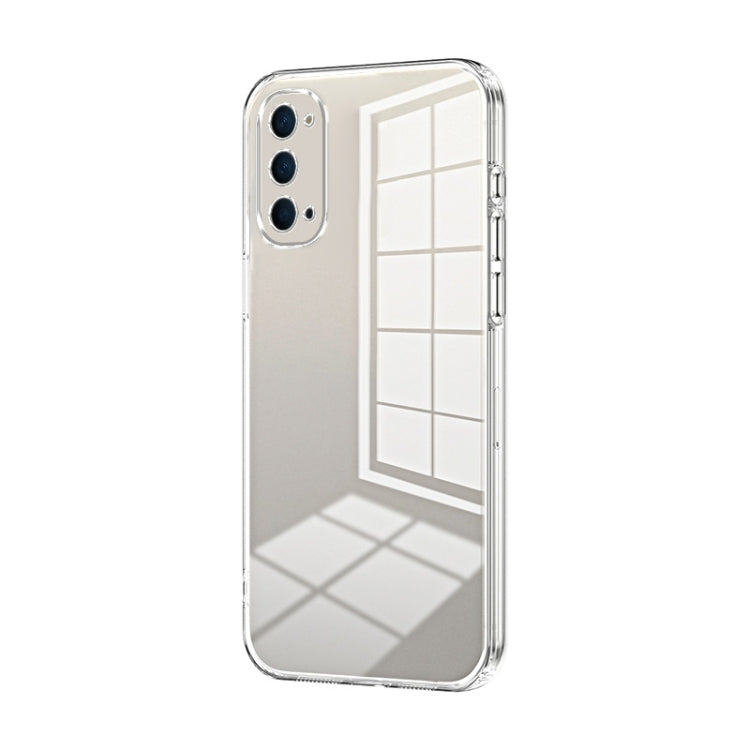 For OPPO Reno4 Transparent Plating Fine Hole Phone Case(Transparent) - OPPO Cases by PMC Jewellery | Online Shopping South Africa | PMC Jewellery | Buy Now Pay Later Mobicred