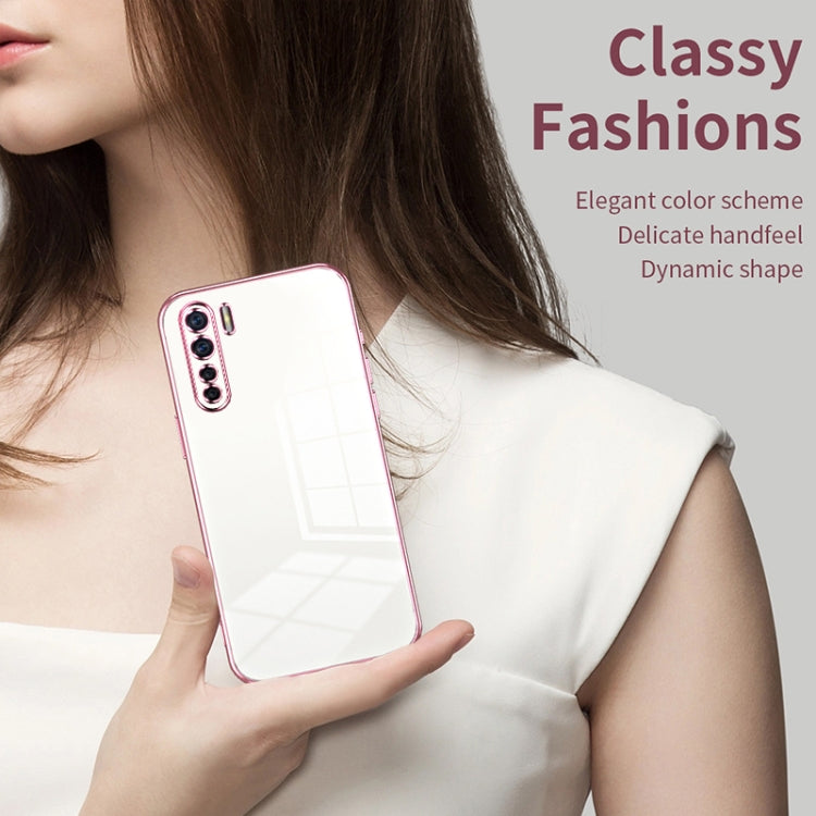 For OPPO A91 Transparent Plating Fine Hole Phone Case(Transparent) - OPPO Cases by PMC Jewellery | Online Shopping South Africa | PMC Jewellery | Buy Now Pay Later Mobicred