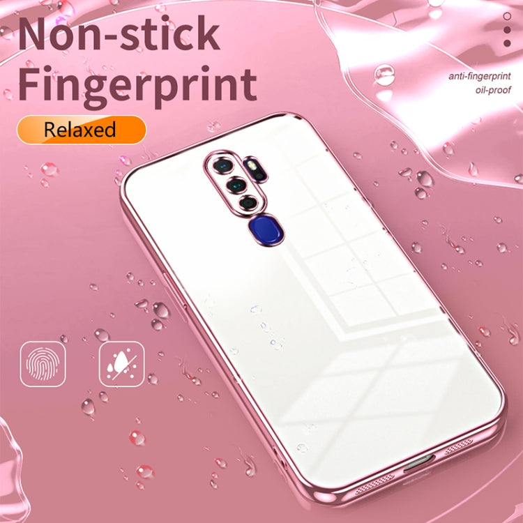 For OPPO A11x / A9 2020 Transparent Plating Fine Hole Phone Case(Blue) - OPPO Cases by PMC TechLife | Online Shopping South Africa | PMC TechLife | Buy Now Pay Later Mobicred