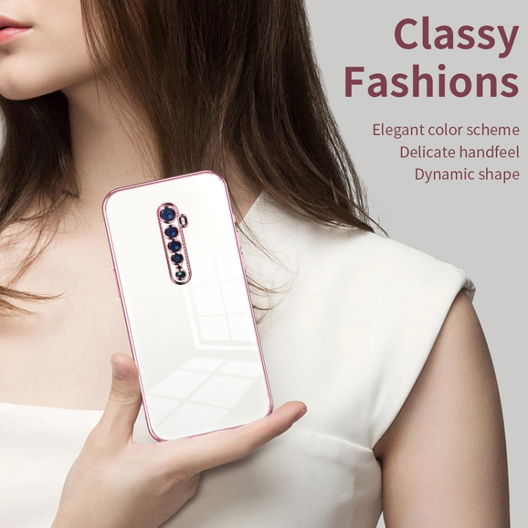 For OPPO Reno2 Transparent Plating Fine Hole Phone Case(Pink) - OPPO Cases by PMC TechLife | Online Shopping South Africa | PMC TechLife | Buy Now Pay Later Mobicred