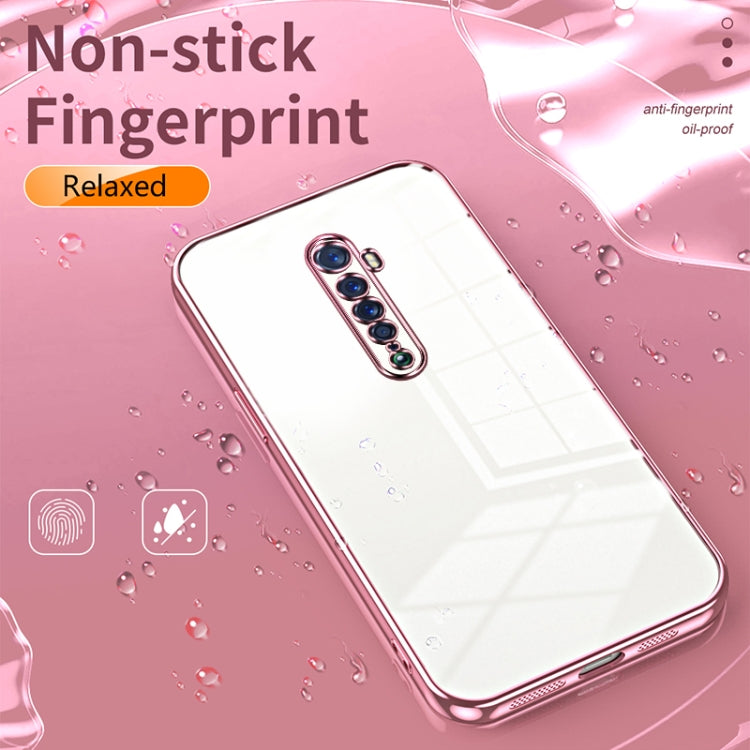 For OPPO Reno2 Transparent Plating Fine Hole Phone Case(Green) - OPPO Cases by PMC TechLife | Online Shopping South Africa | PMC TechLife | Buy Now Pay Later Mobicred