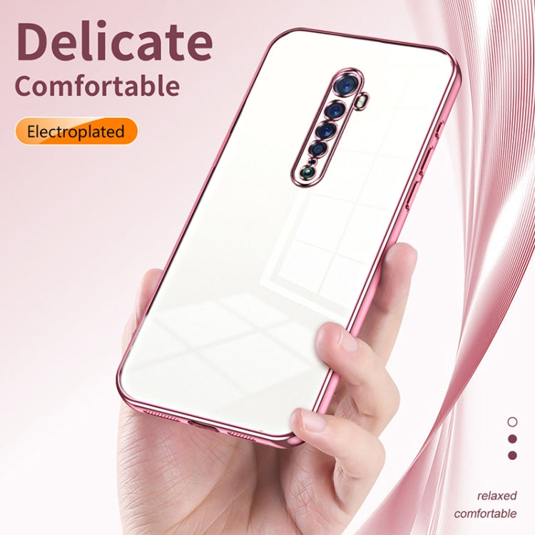 For OPPO Reno2 Transparent Plating Fine Hole Phone Case(Green) - OPPO Cases by PMC TechLife | Online Shopping South Africa | PMC TechLife | Buy Now Pay Later Mobicred