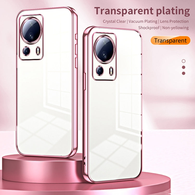 For Xiaomi Civi 2 / 13 Lite Transparent Plating Fine Hole Phone Case(Gold) - 13 Lite Cases by PMC Jewellery | Online Shopping South Africa | PMC Jewellery | Buy Now Pay Later Mobicred