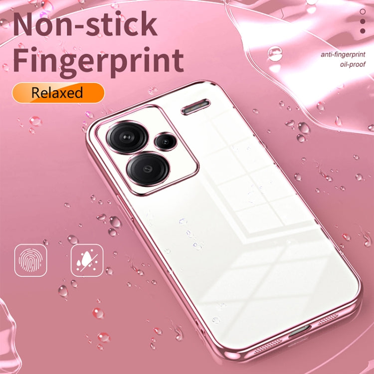 For Xiaomi Redmi Note 13 Pro+ Transparent Plating Fine Hole Phone Case(Gold) - Note 13 Pro+ Cases by PMC Jewellery | Online Shopping South Africa | PMC Jewellery | Buy Now Pay Later Mobicred