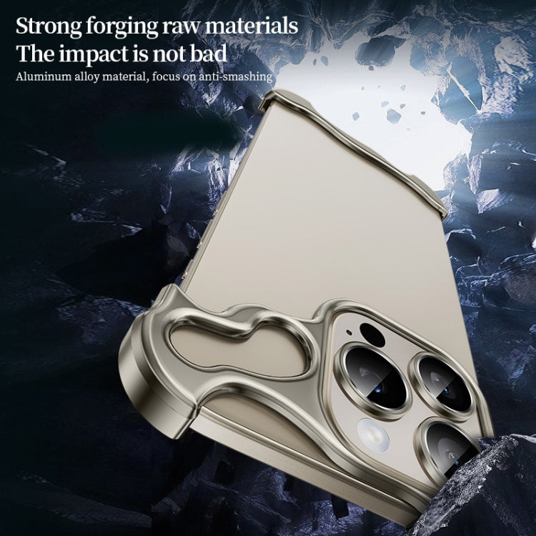 For iPhone 13 Pro Frameless Metal Corner Pad Phone Case with Lens Film(Grey) - iPhone 13 Pro Cases by PMC Jewellery | Online Shopping South Africa | PMC Jewellery | Buy Now Pay Later Mobicred