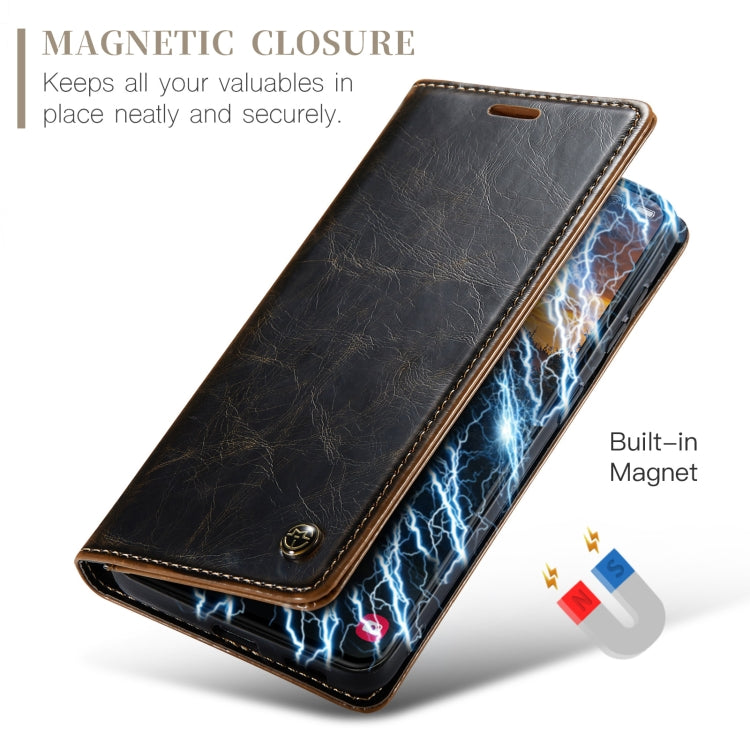 For Samsung Galaxy S24 5G CaseMe 003 Crazy Horse Texture Flip Leather Phone Case(Coffee) - Galaxy S24 5G Cases by CaseMe | Online Shopping South Africa | PMC Jewellery | Buy Now Pay Later Mobicred