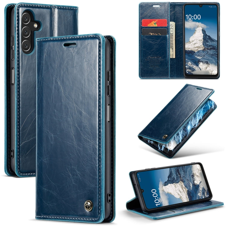 For Samsung Galaxy A15 CaseMe 003 Crazy Horse Texture Flip Leather Phone Case(Blue Green) - Galaxy Phone Cases by CaseMe | Online Shopping South Africa | PMC Jewellery | Buy Now Pay Later Mobicred