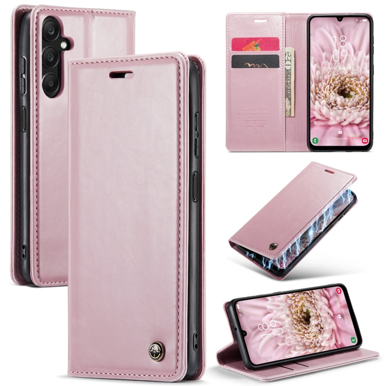 For Samsung Galaxy A25 CaseMe 003 Crazy Horse Texture Flip Leather Phone Case(Pink) - Galaxy Phone Cases by CaseMe | Online Shopping South Africa | PMC Jewellery | Buy Now Pay Later Mobicred