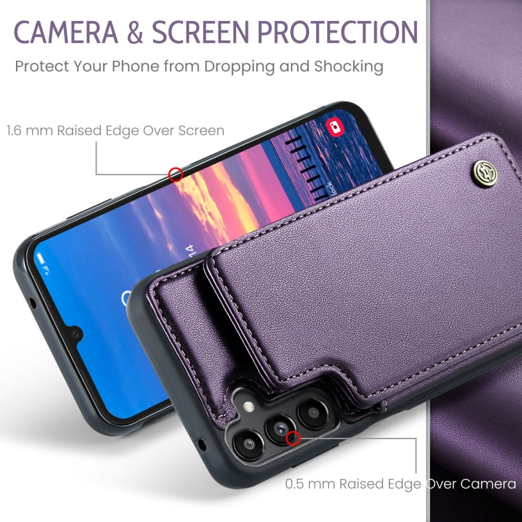 For Samsung Galaxy A25 4G CaseMe C22 PC+TPU Business Style RFID Anti-theft Leather Phone Case(Purple) - Galaxy Phone Cases by CaseMe | Online Shopping South Africa | PMC Jewellery | Buy Now Pay Later Mobicred