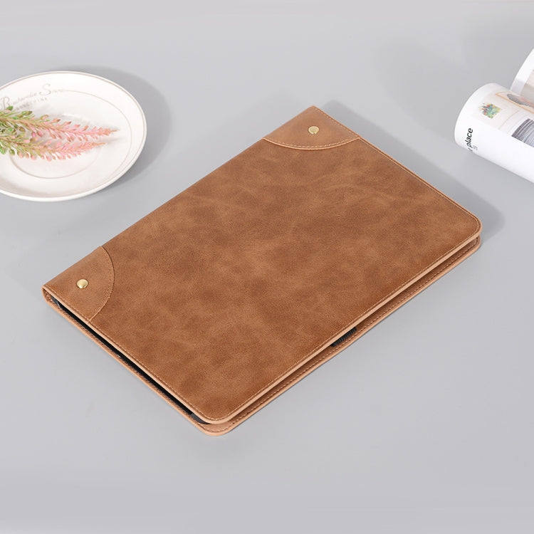 For Samsung Galaxy Tab S9 FE Retro Book Leather Tablet Case(Light Brown) - Galaxy Tab S9 FE by PMC Jewellery | Online Shopping South Africa | PMC Jewellery | Buy Now Pay Later Mobicred