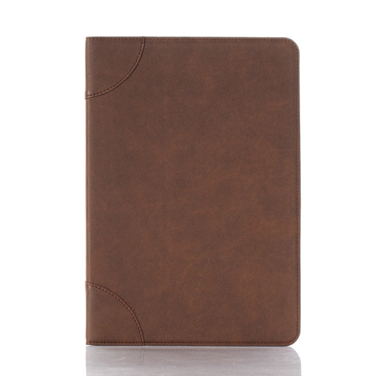 For Samsung Galaxy Tab S9 Retro Book Leather Tablet Case(Dark Brown) - Galaxy Tab S9 Cases by PMC Jewellery | Online Shopping South Africa | PMC Jewellery | Buy Now Pay Later Mobicred