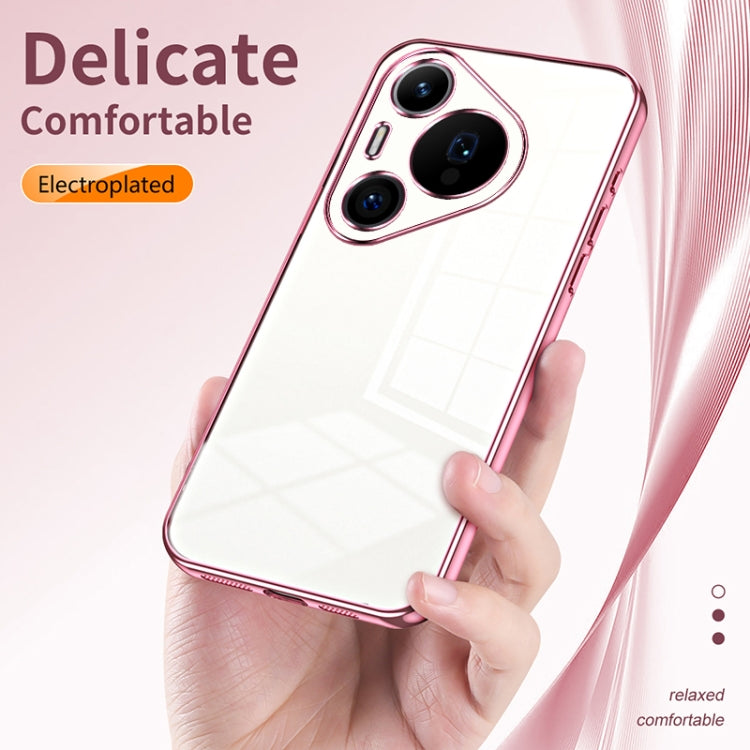 For Huawei Pura 70 Pro Transparent Plating Fine Hole Phone Case(Purple) - Huawei Cases by PMC Jewellery | Online Shopping South Africa | PMC Jewellery | Buy Now Pay Later Mobicred