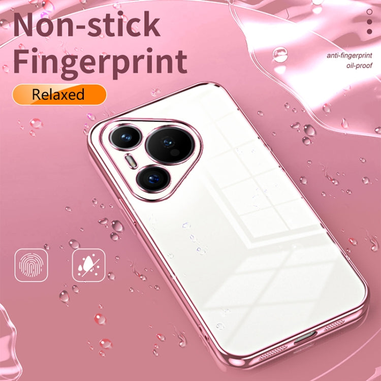 For Huawei Pura 70 Transparent Plating Fine Hole Phone Case(Silver) - Huawei Cases by PMC Jewellery | Online Shopping South Africa | PMC Jewellery | Buy Now Pay Later Mobicred