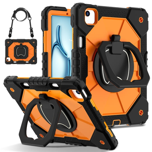 For iPad Air 11 2025 / 2024 Contrast Color Robot Silicone Hybrid PC Tablet Case(Black Orange) - iPad Air 11 2025 / 2024 Cases by PMC Jewellery | Online Shopping South Africa | PMC Jewellery | Buy Now Pay Later Mobicred