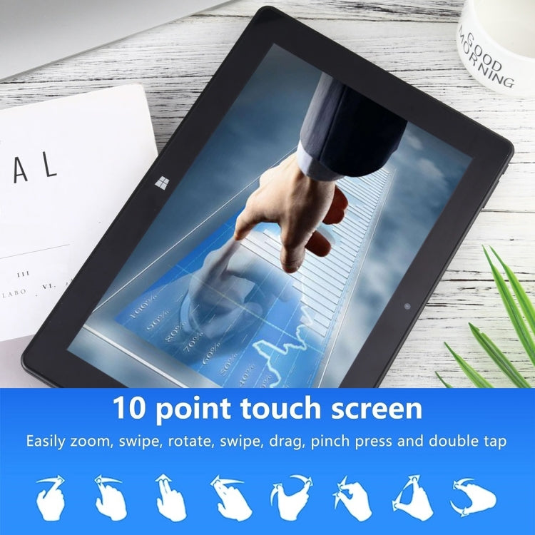 HONGSAMDE 10.1 inch 2 in 1 Tablet PC, 4GB+64GB, Windows 11, Intel Gemini Lake J4125 Quad Core with Keyboard(Black) - Other by Hongsamde | Online Shopping South Africa | PMC Jewellery | Buy Now Pay Later Mobicred