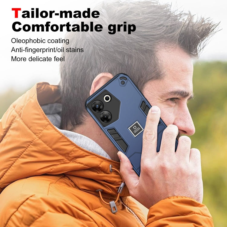 For Tecno Camon 20 Pro 5G 2 in 1 Shockproof Phone Case(Blue) - Tecno Cases by PMC TechLife | Online Shopping South Africa | PMC TechLife | Buy Now Pay Later Mobicred