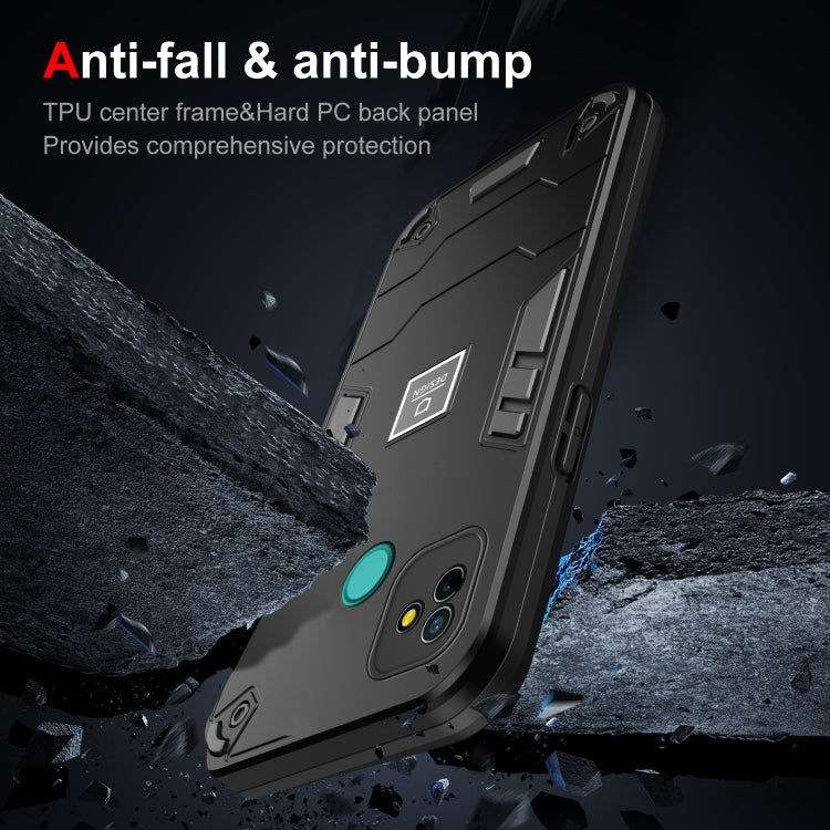 For Tecno Pop 5P 2 in 1 Shockproof Phone Case(Black) - Tecno Cases by PMC TechLife | Online Shopping South Africa | PMC TechLife | Buy Now Pay Later Mobicred