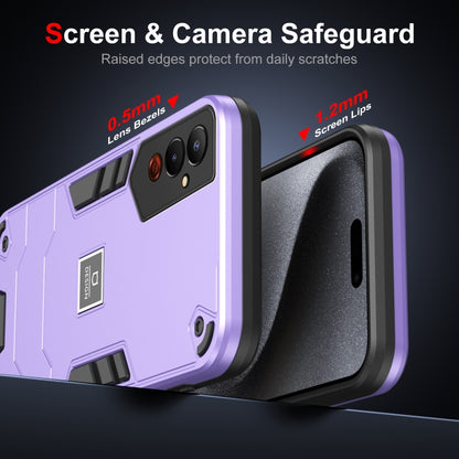 For Tecno Pova 4 2 in 1 Shockproof Phone Case(Purple) - Tecno Cases by PMC Jewellery | Online Shopping South Africa | PMC Jewellery | Buy Now Pay Later Mobicred