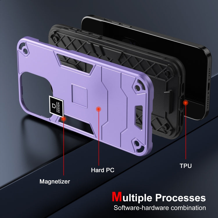 For Tecno Pova 4 2 in 1 Shockproof Phone Case(Purple) - Tecno Cases by PMC Jewellery | Online Shopping South Africa | PMC Jewellery | Buy Now Pay Later Mobicred