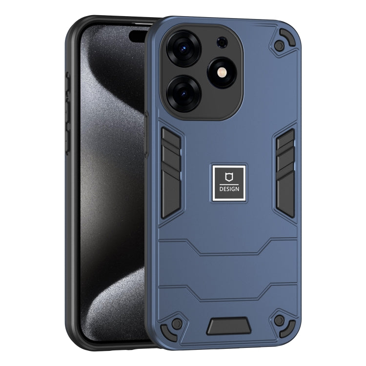 For Tecno Spark 10 Pro 2 in 1 Shockproof Phone Case(Blue) - Tecno Cases by PMC TechLife | Online Shopping South Africa | PMC TechLife | Buy Now Pay Later Mobicred