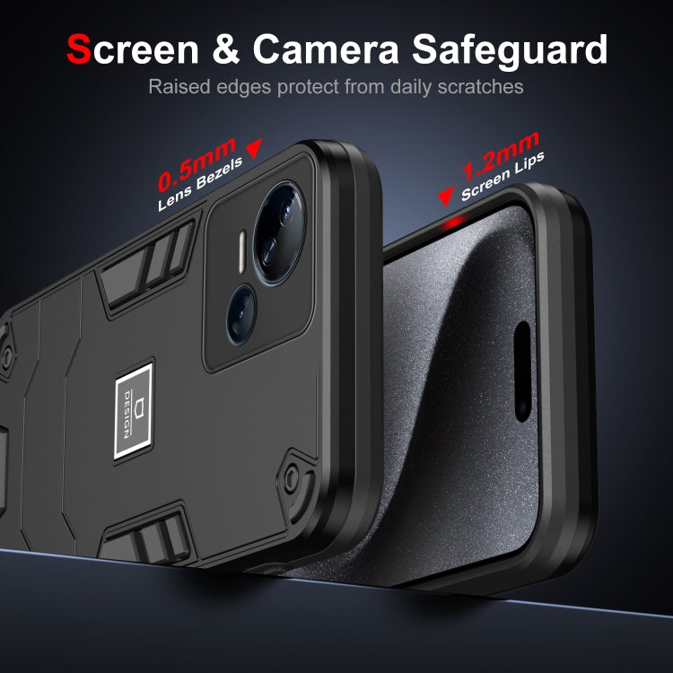 For Tecno Spark 10 5G 2 in 1 Shockproof Phone Case(Black) - free shipping - PMC TechLife - Order now!