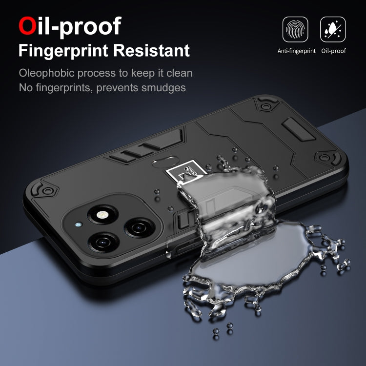 For Tecno Spark 20 2 in 1 Shockproof Phone Case(Black) - Tecno Cases by PMC TechLife | Online Shopping South Africa | PMC TechLife | Buy Now Pay Later Mobicred