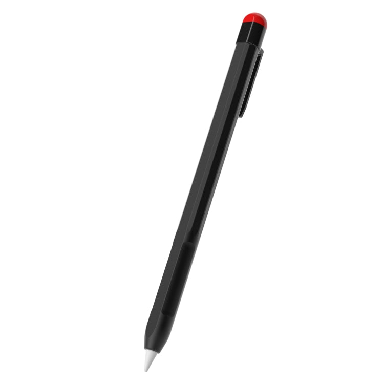 For Apple Pencil 2 Pen Clip Silicone Stylus Pen Protective Case(Black) - Pencil Accessories by PMC Jewellery | Online Shopping South Africa | PMC Jewellery | Buy Now Pay Later Mobicred