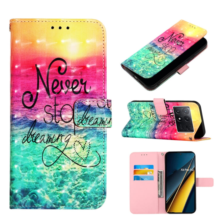 For Xiaomi Redmi K70E 3D Painting Horizontal Flip Leather Phone Case(Chasing Dreams) - K70E Cases by PMC Jewellery | Online Shopping South Africa | PMC Jewellery | Buy Now Pay Later Mobicred