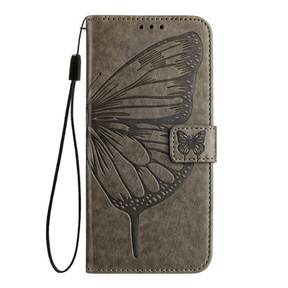 For Xiaomi Redmi K70 / K70 Pro Embossed Butterfly Leather Phone Case(Grey) - K70 Cases by PMC Jewellery | Online Shopping South Africa | PMC Jewellery | Buy Now Pay Later Mobicred