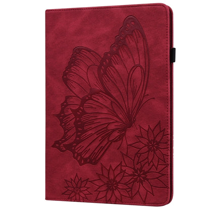 For iPad Pro 12.9 2022 / Air 13 2024 Big Butterfly Embossed Leather Tablet Case(Red) - iPad Pro 12.9 (2022/2021) Cases by PMC Jewellery | Online Shopping South Africa | PMC Jewellery | Buy Now Pay Later Mobicred