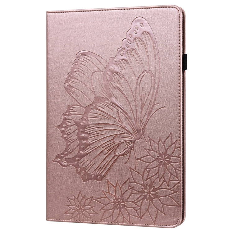 For iPad Pro 13 2024 Big Butterfly Embossed Leather Tablet Case(Rose Gold) - iPad Pro 13 2024 Cases by PMC TechLife | Online Shopping South Africa | PMC TechLife | Buy Now Pay Later Mobicred