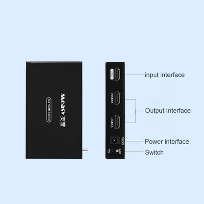 Measy SPH102 1 to 2 HDMI 1080P Simultaneous Display Splitter(UK Plug) - Splitter by Measy | Online Shopping South Africa | PMC Jewellery | Buy Now Pay Later Mobicred