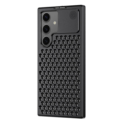 For Samsung Galaxy S24+ 5G R-JUST RJ58 Aromatherapy Metal Cooling Phone Case(Black) - Galaxy S24+ 5G Cases by R-JUST | Online Shopping South Africa | PMC Jewellery | Buy Now Pay Later Mobicred