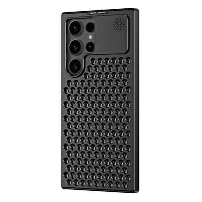 For Samsung Galaxy S23 Ultra 5G R-JUST RJ58 Aromatherapy Metal Cooling Phone Case(Black) - Galaxy S23 Ultra 5G Cases by R-JUST | Online Shopping South Africa | PMC Jewellery
