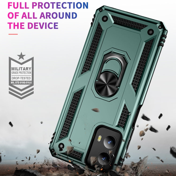 For Motorola Moto G Play 5G 2024 Shockproof TPU + PC Phone Case with Holder(Dark Green) - Motorola Cases by PMC Jewellery | Online Shopping South Africa | PMC Jewellery | Buy Now Pay Later Mobicred