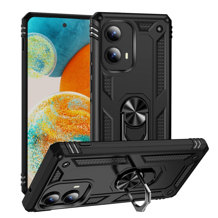 For Motorola Edge 2024 Shockproof TPU + PC Phone Case with Holder(Black) - free shipping - PMC Jewellery - Order now!