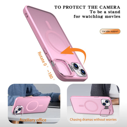 For iPhone 14 Metal Invisible Camera Holder MagSafe Magnetic Phone Case(Pink) - iPhone 14 Cases by PMC Jewellery | Online Shopping South Africa | PMC Jewellery