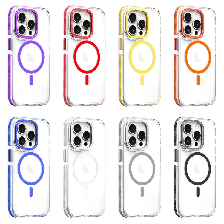 For iPhone 13 Dual-Color Clear Acrylic Hybrid TPU MagSafe Phone Case(Blue) - iPhone 13 Cases by PMC TechLife | Online Shopping South Africa | PMC TechLife