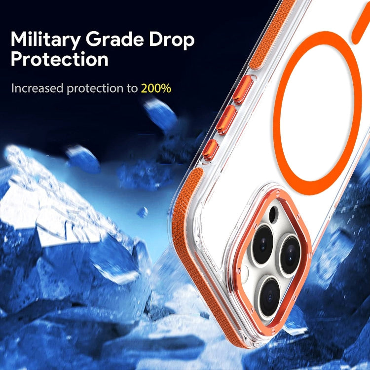 For iPhone 13 Pro Dual-Color Clear Acrylic Hybrid TPU MagSafe Phone Case(Blue) - free shipping - PMC TechLife - Order now!
