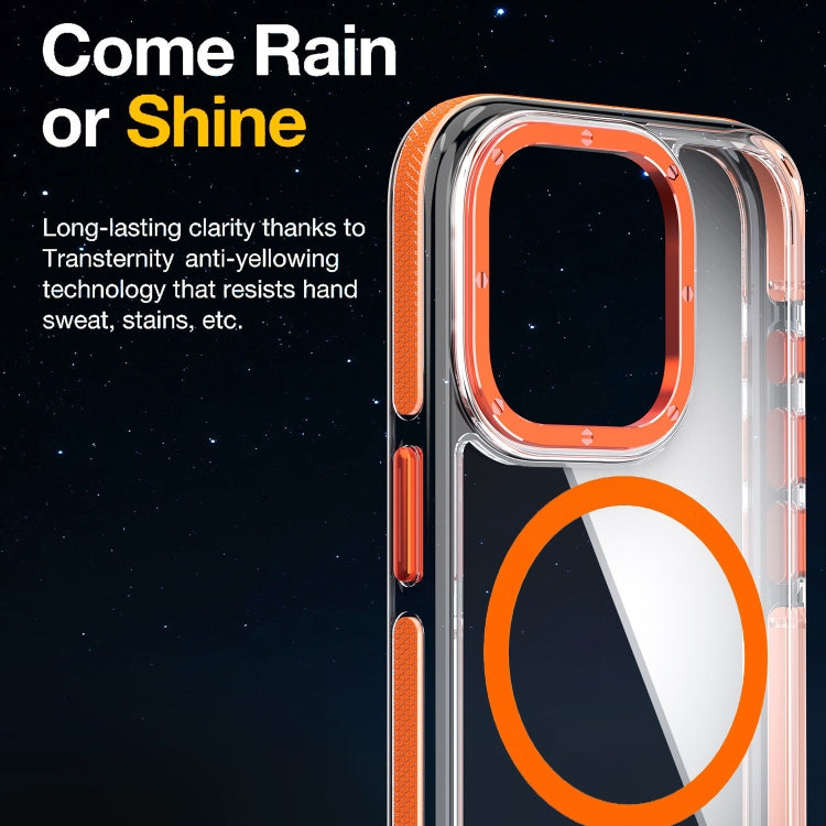 For iPhone 15 Pro Dual-Color Clear Acrylic Hybrid TPU MagSafe Phone Case(Grey) - iPhone 15 Pro Cases by PMC TechLife | Online Shopping South Africa | PMC TechLife