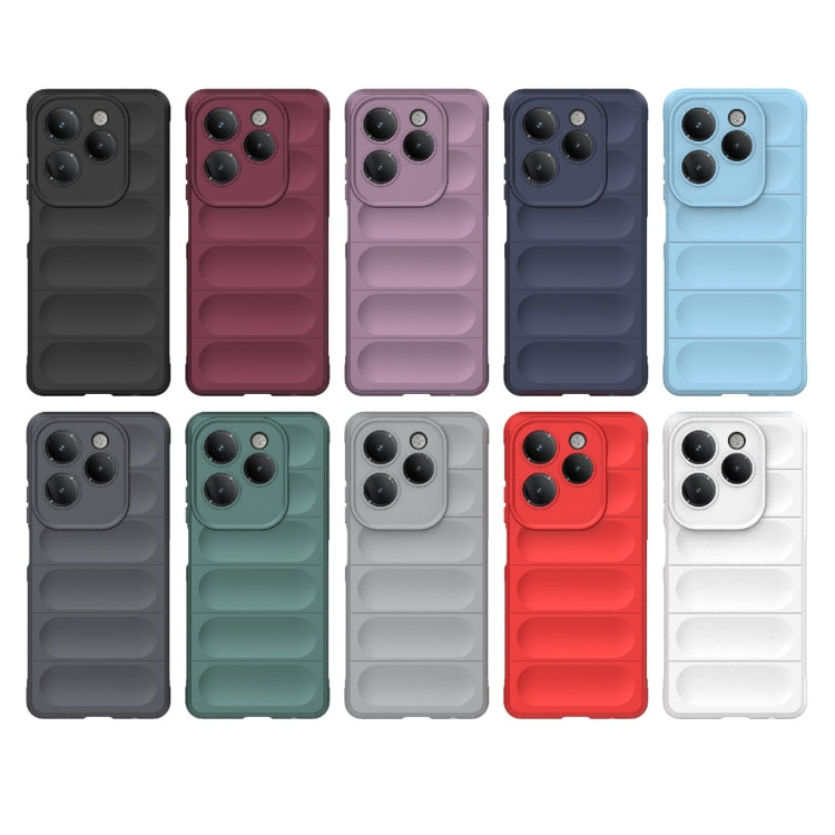 For Infinix Hot 40 Pro / Hot 40 Magic Shield TPU + Flannel Phone Case(Grey) - Infinix Cases by PMC TechLife | Online Shopping South Africa | PMC TechLife | Buy Now Pay Later Mobicred